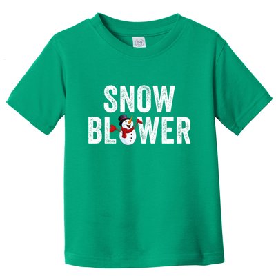 Snowman And Snow Blower Couples Matching Christmas Costume Rude Couples Xmas Toddler T-Shirt