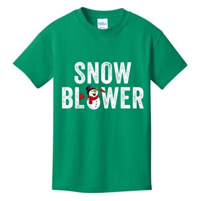 Snowman And Snow Blower Couples Matching Christmas Costume Rude Couples Xmas Kids T-Shirt