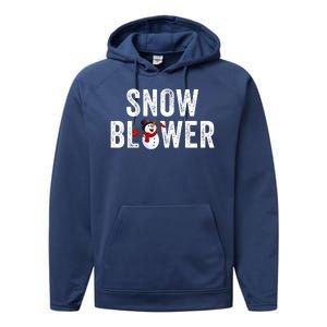 Snowman And Snow Blower Couples Matching Christmas Costume Rude Couples Xmas Performance Fleece Hoodie