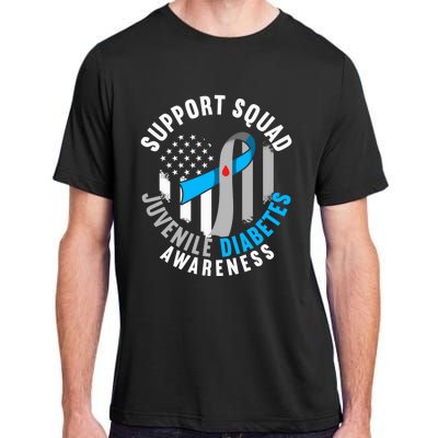 Support Awareness Squad I Juvenile T1D Type 1 Diabetes Adult ChromaSoft Performance T-Shirt