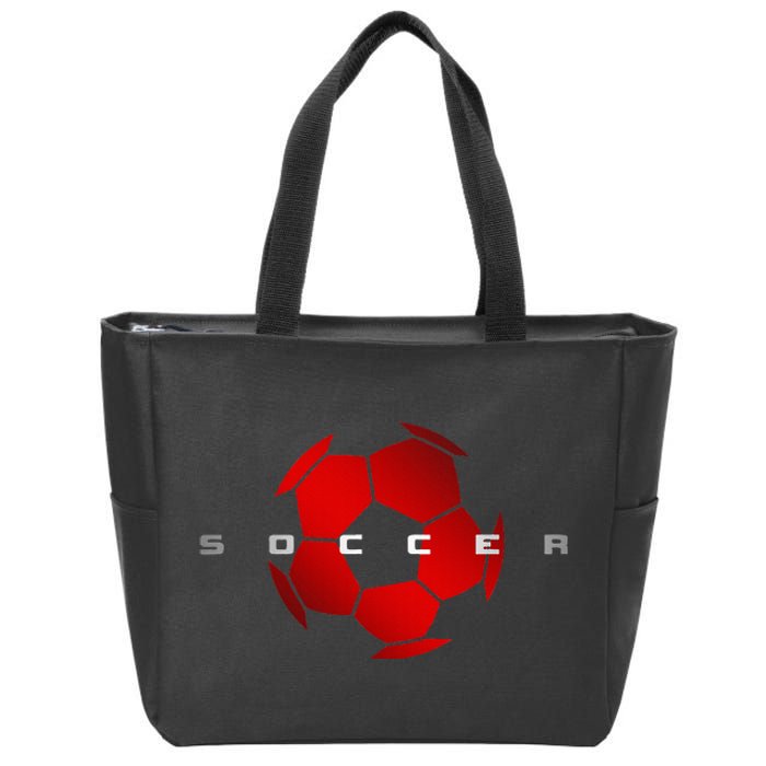 Soccer Apparel Soccer Zip Tote Bag