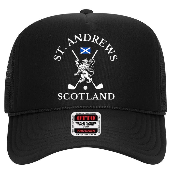 St. Andrews Scotland Golf High Crown Mesh Back Trucker Hat