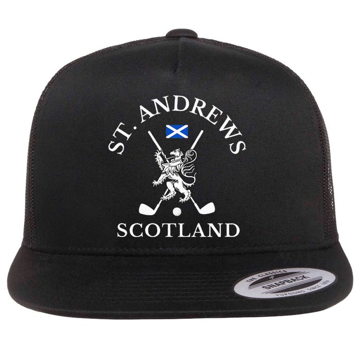 St. Andrews Scotland Golf Flat Bill Trucker Hat