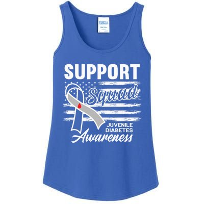 Support Awareness Squad I Juvenile T1D Type 1 Diabetes Ladies Essential Tank