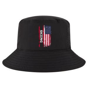 Skiing And Skiers Usa Gift Cool Comfort Performance Bucket Hat