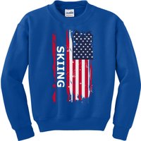 Skiing And Skiers Usa Gift Kids Sweatshirt