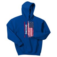 Skiing And Skiers Usa Gift Kids Hoodie