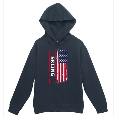 Skiing And Skiers Usa Gift Urban Pullover Hoodie