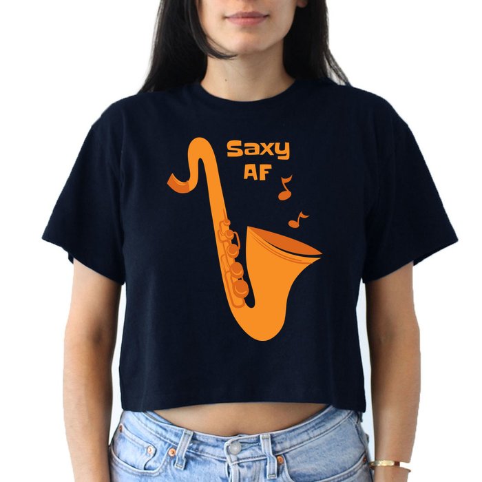 Saxy AF Women's Crop Top Tee