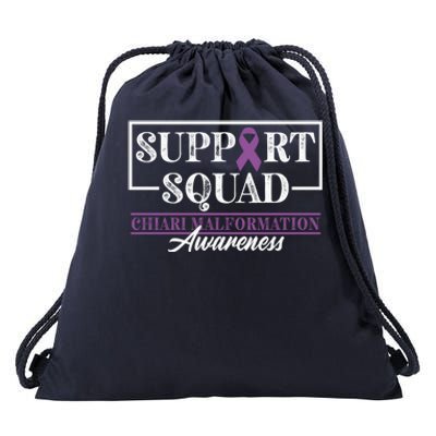 Support Awareness Squad I CM Cerebellum Chiari Malformation Drawstring Bag