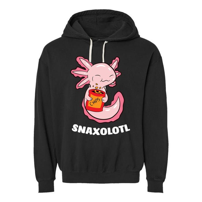 Snaxolotl Axolotls Garment-Dyed Fleece Hoodie