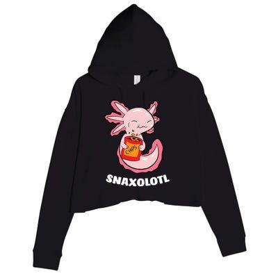 Snaxolotl Axolotls Crop Fleece Hoodie