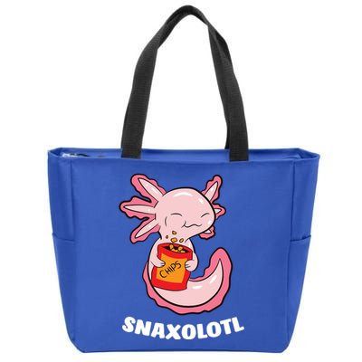 Snaxolotl Axolotls Zip Tote Bag