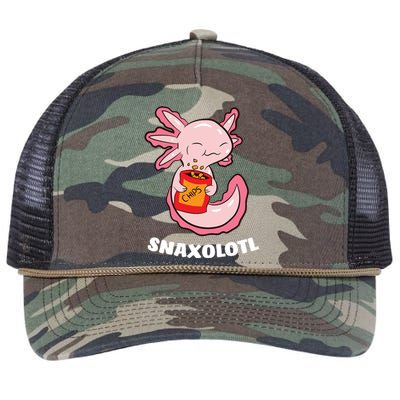 Snaxolotl Axolotls Retro Rope Trucker Hat Cap