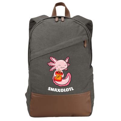 Snaxolotl Axolotls Cotton Canvas Backpack