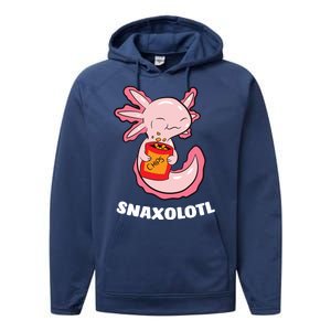 Snaxolotl Axolotls Performance Fleece Hoodie