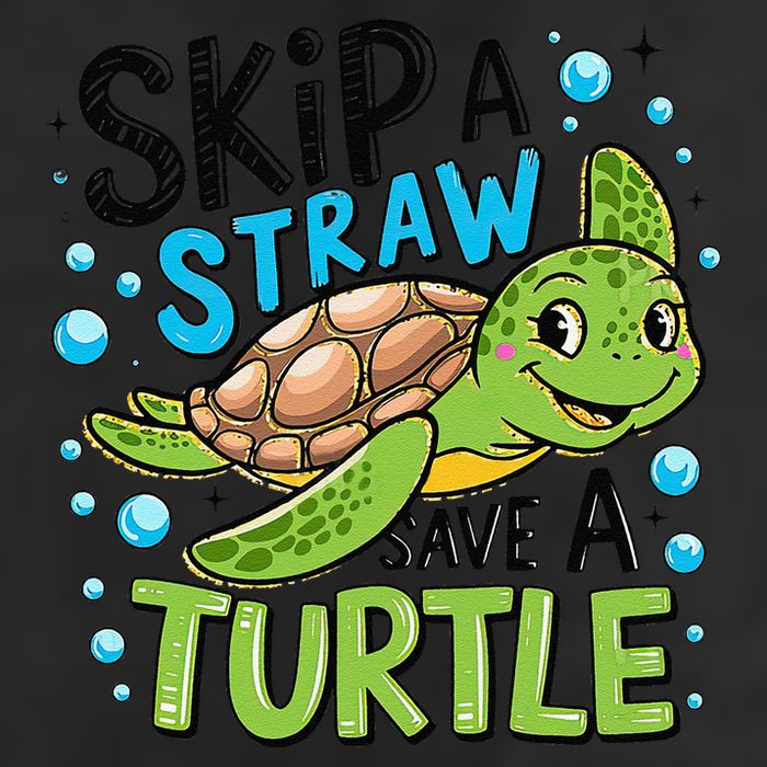 Skip A Straw Save A Turtle Earth Day Retro Trucker Hat