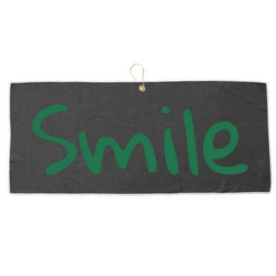 Smile At Someone National Smile Day Gift Large Microfiber Waffle Golf Towel