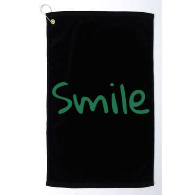 Smile At Someone National Smile Day Gift Platinum Collection Golf Towel