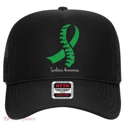 Scoliosis Awareness High Crown Mesh Back Trucker Hat
