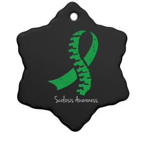 Scoliosis Awareness Ceramic Star Ornament