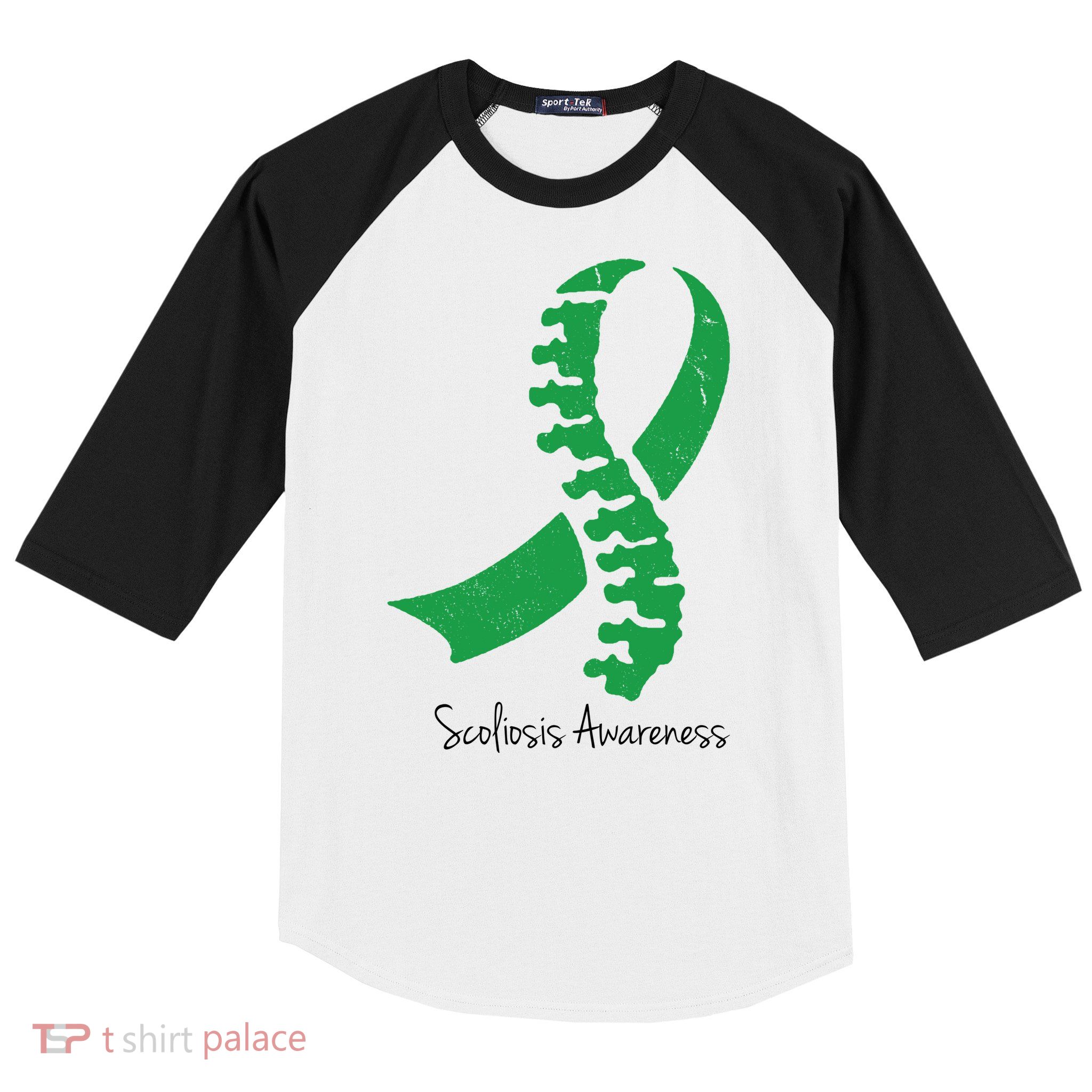 Scoliosis Awareness Baseball Sleeve Shirt