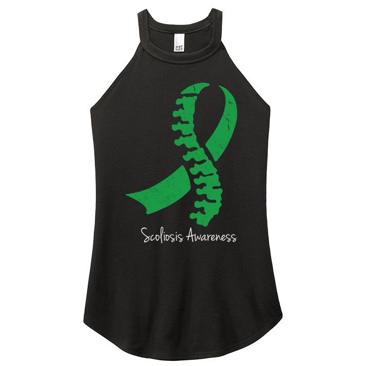 Scoliosis Awareness Women's Perfect Tri Rocker Tank