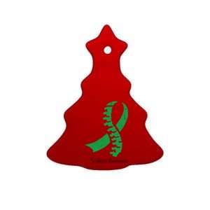 Scoliosis Awareness Ceramic Tree Ornament