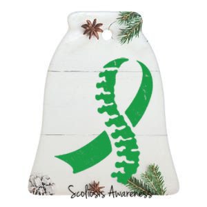 Scoliosis Awareness Ceramic Bell Ornament