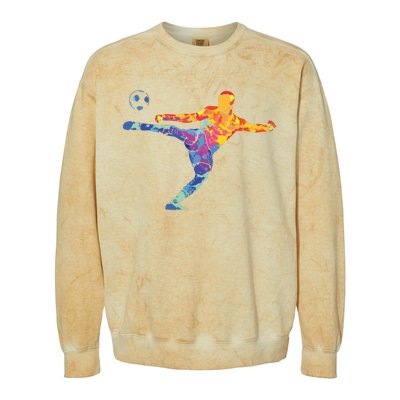 Soccer Athlete Sports Drawing Colorblast Crewneck Sweatshirt