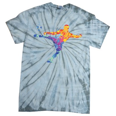 Soccer Athlete Sports Drawing Tie-Dye T-Shirt