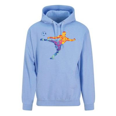 Soccer Athlete Sports Drawing Unisex Surf Hoodie