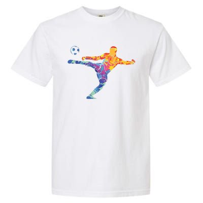 Soccer Athlete Sports Drawing Garment-Dyed Heavyweight T-Shirt