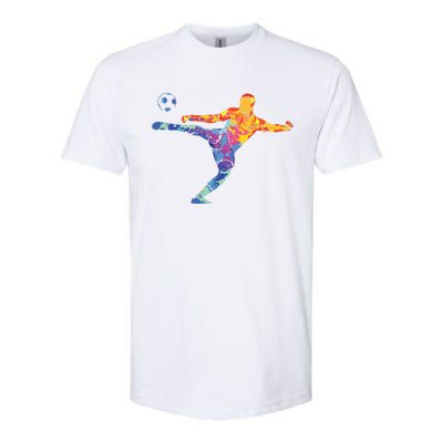 Soccer Athlete Sports Drawing Softstyle CVC T-Shirt