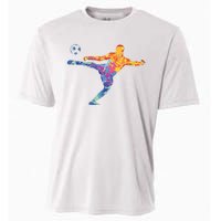 Soccer Athlete Sports Drawing Cooling Performance Crew T-Shirt