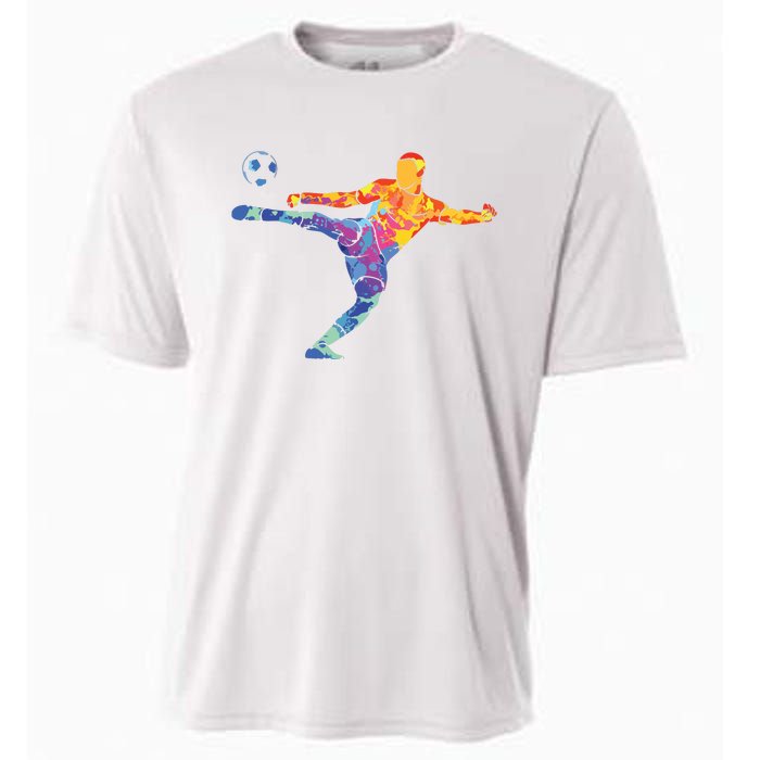 Soccer Athlete Sports Drawing Cooling Performance Crew T-Shirt