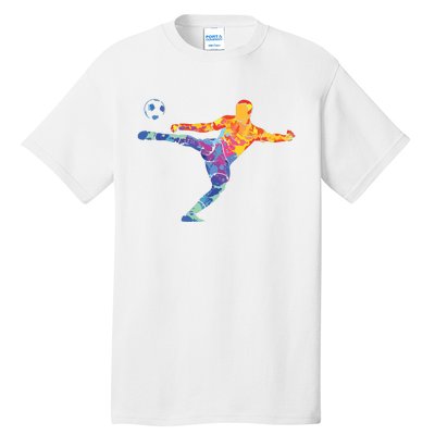 Soccer Athlete Sports Drawing Tall T-Shirt