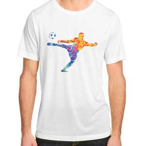 Soccer Athlete Sports Drawing Adult ChromaSoft Performance T-Shirt