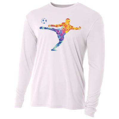 Soccer Athlete Sports Drawing Cooling Performance Long Sleeve Crew