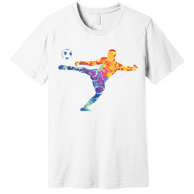 Soccer Athlete Sports Drawing Premium T-Shirt