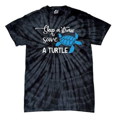 Skip A Straw Save A Turtle Tie-Dye T-Shirt