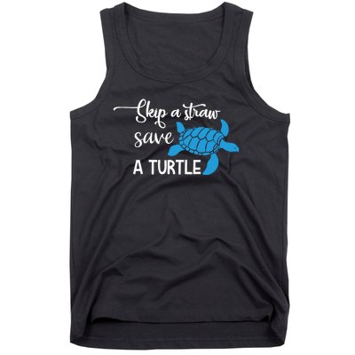 Skip A Straw Save A Turtle Tank Top