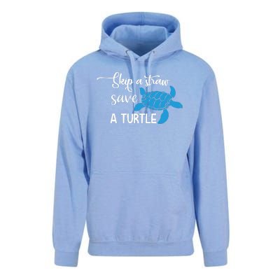 Skip A Straw Save A Turtle Unisex Surf Hoodie