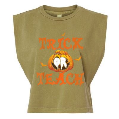 Spooky And Smart: Trick Or Teach Halloween Garment-Dyed Women's Muscle Tee