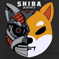 Shiba Army 7 Panel Mesh Trucker Snapback Hat
