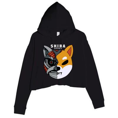 Shiba Army Crop Fleece Hoodie