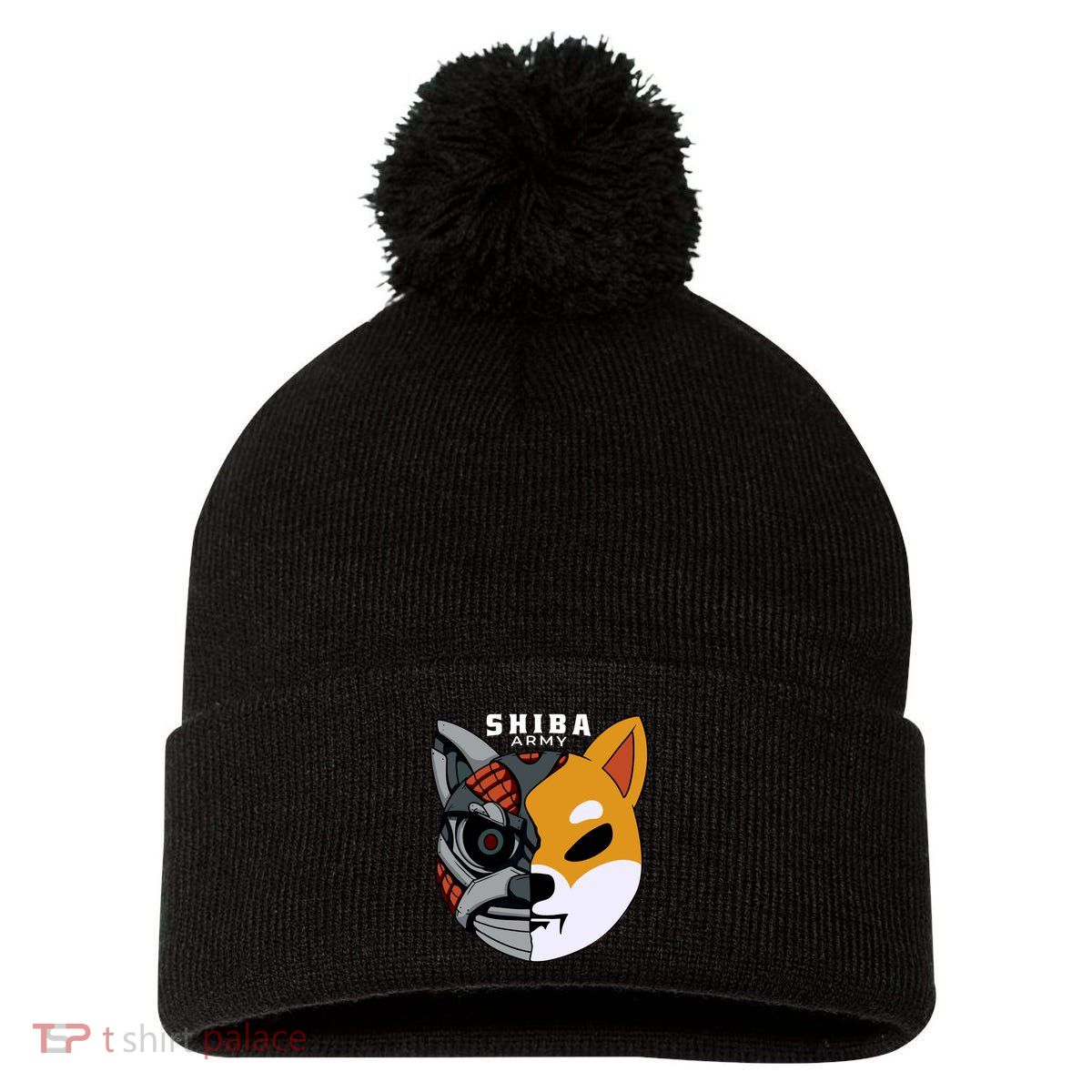 Shiba Army Pom Pom 12in Knit Beanie