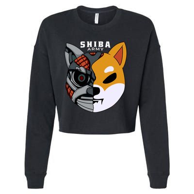 Shiba Army Cropped Pullover Crew