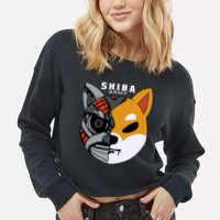 Shiba Army Cropped Pullover Crew