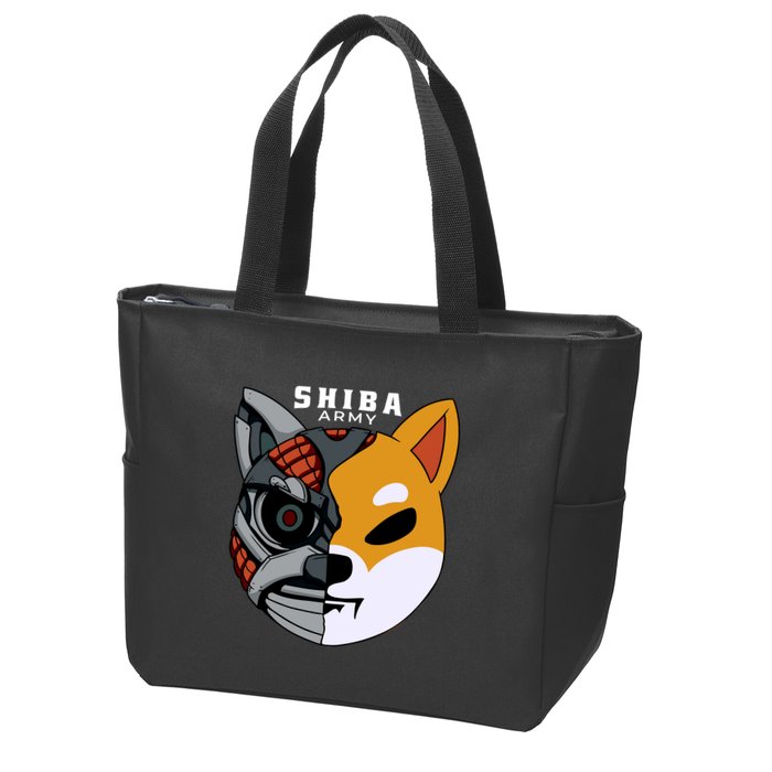 Shiba Army Zip Tote Bag